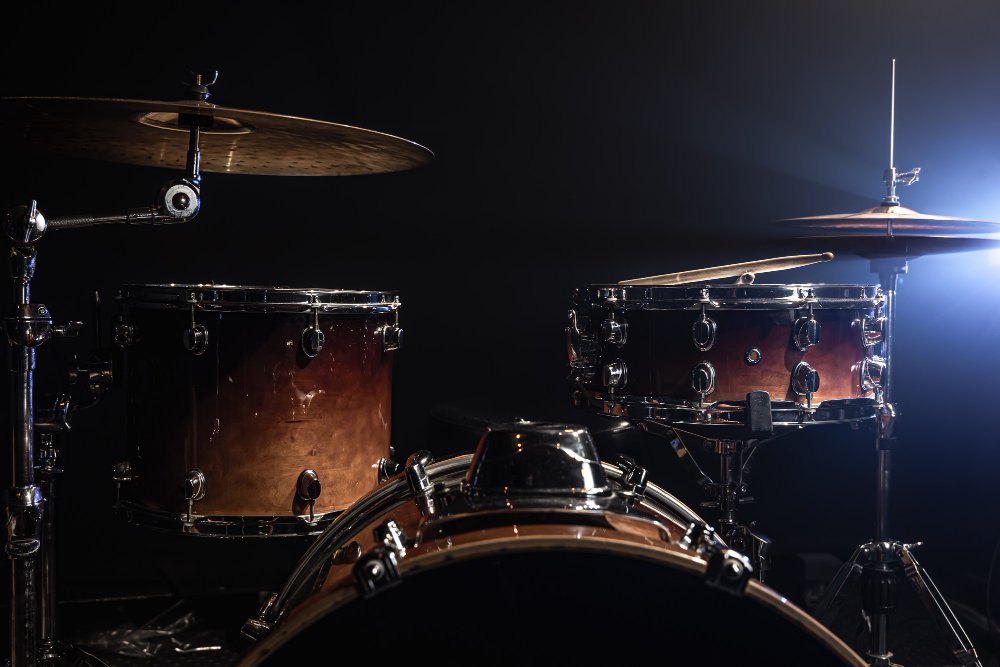 image of a professional drum set